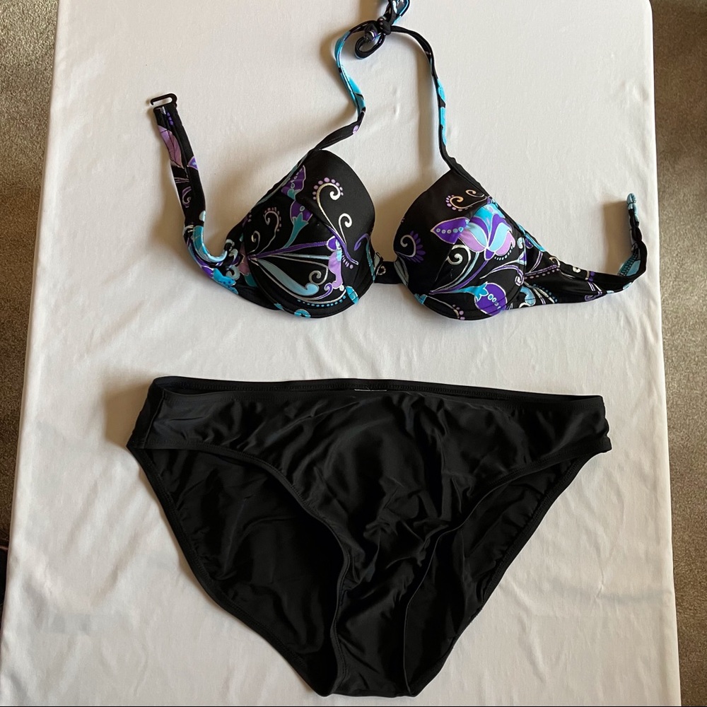 Womens VENUS Bikini Size Top C(size chart photo incl.)Bottom 14 Blk,blue,purple